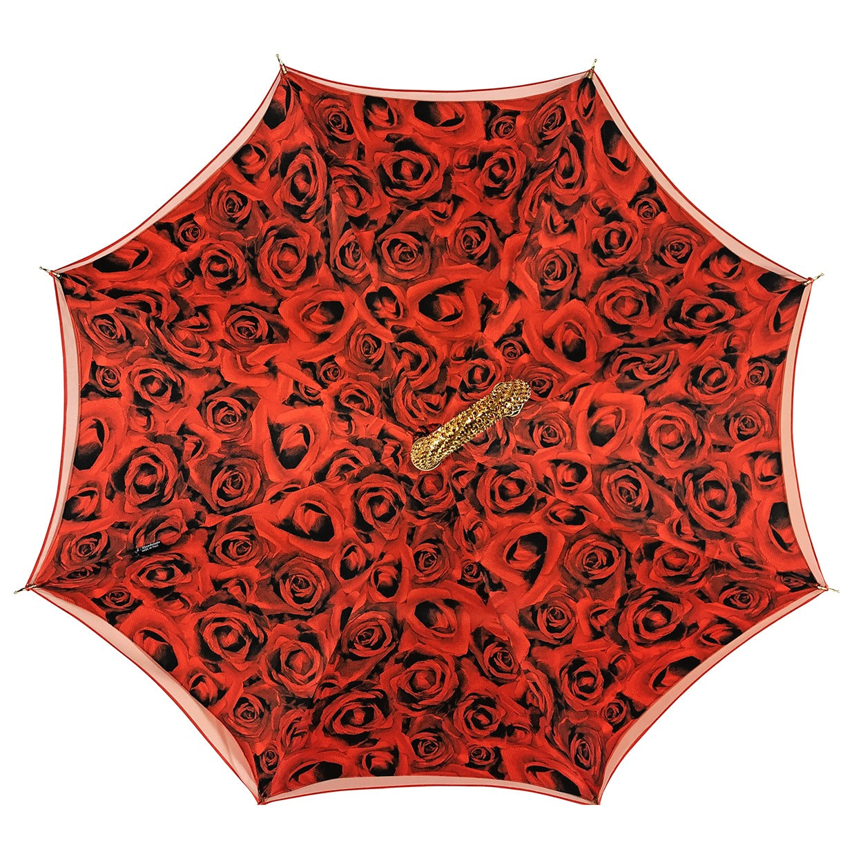 Romantic Red Roses Umbrella – Handmade Luxury for Women