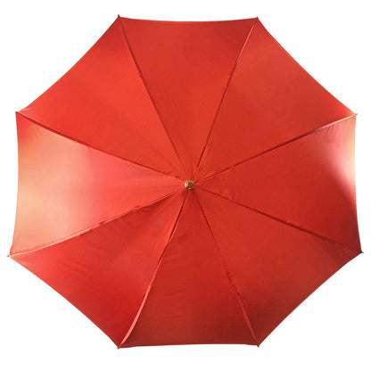 Royal Elegance – Red and Grey Umbrella with Crown Design