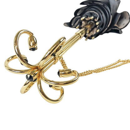 Elegant and Classic Black and Cream Dot Umbrella – Italian Luxury