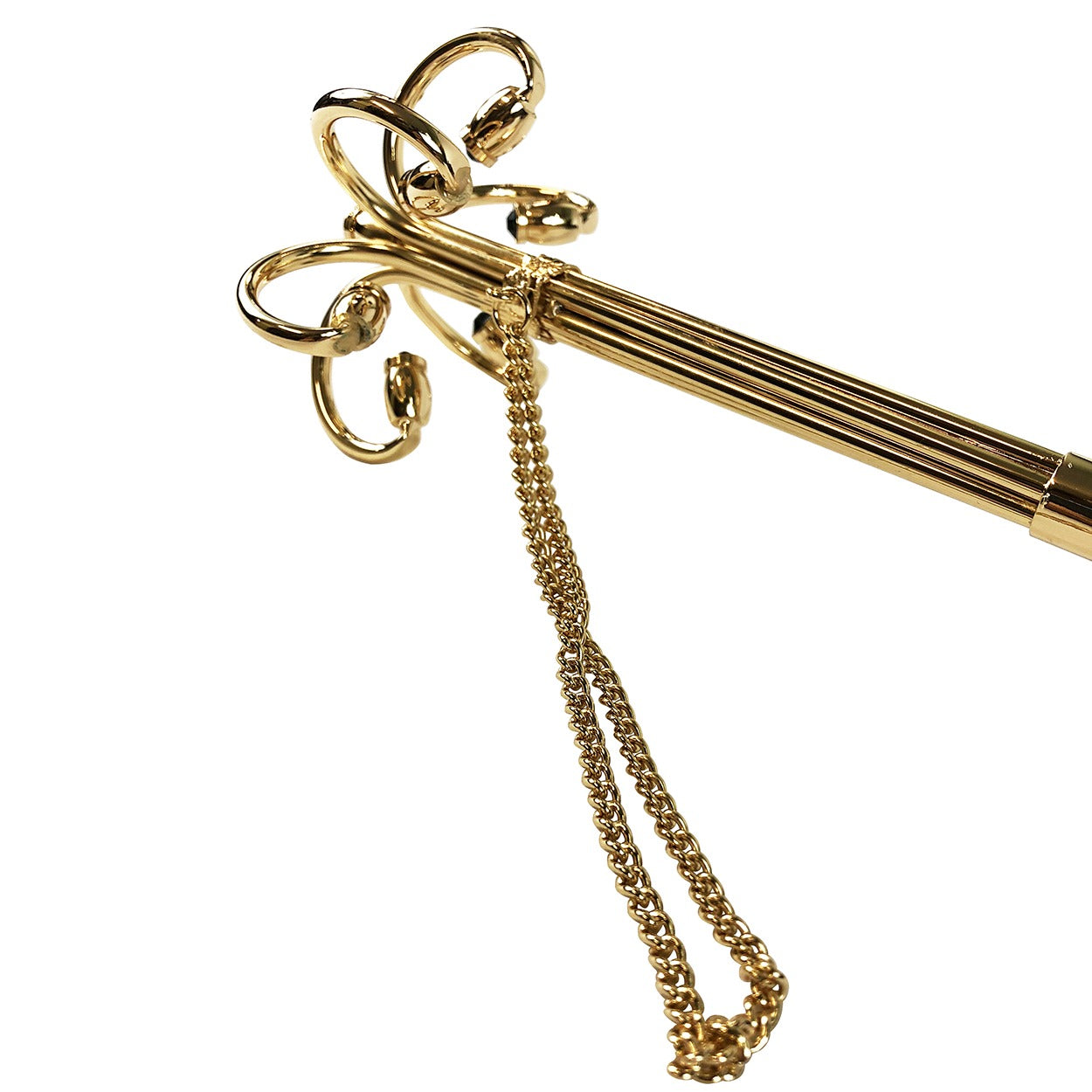 Elegant and Classic Black and Cream Dot Umbrella – Italian Luxury