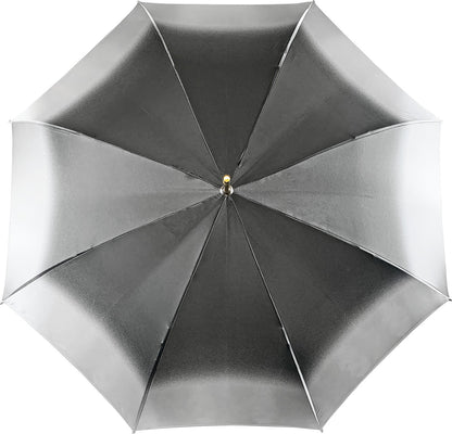 Stunning Grey Umbrella with Anemones Design – Italian Craftsmanship