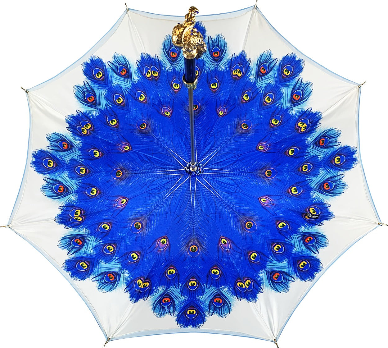 Blue Peacock Umbrella – Exquisite Craftsmanship and Luxury