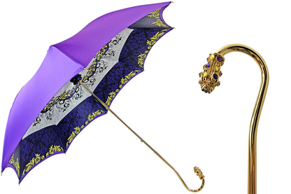 Precious Purple Umbrella with Yellow Crystals – Handcrafted Luxury