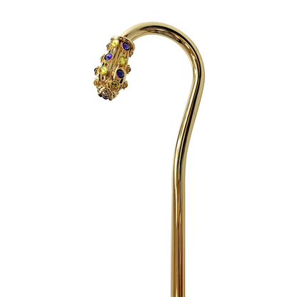 Precious Purple Umbrella with Yellow Crystals – Handcrafted Luxury