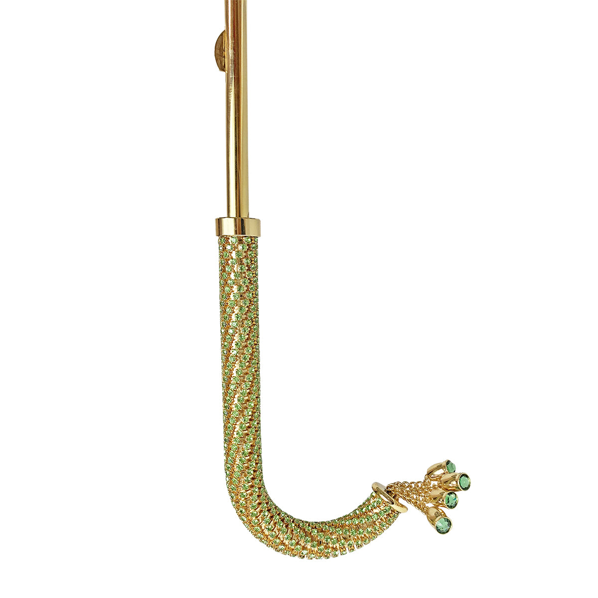 Luxury Bright Gradient Green Umbrella with Floral Design