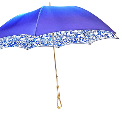 Handcrafted Fine and Elegant Light Blue Women's Umbrella