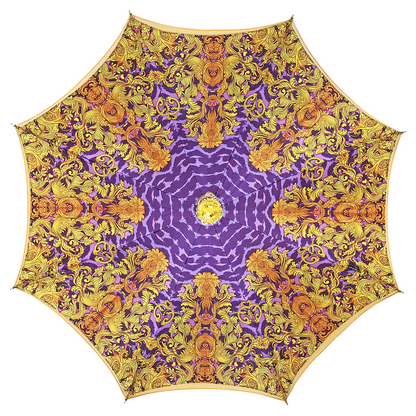 Fantastic Orange Umbrella with Leopard Print – Handmade in Italy