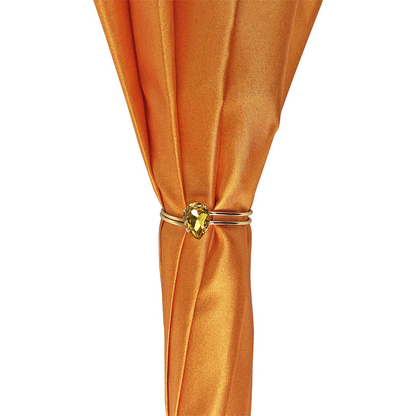 Fantastic Orange Umbrella with Leopard Print – Handmade in Italy