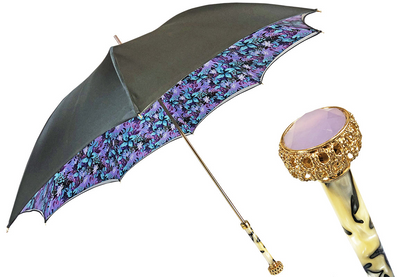 Exclusive Stunning Grey Umbrella with Light Purple Interior