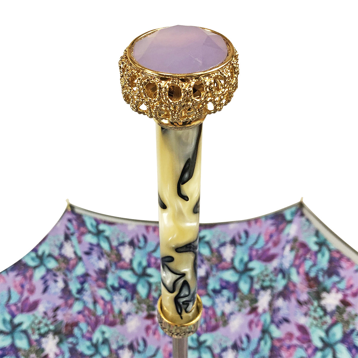 Exclusive Stunning Grey Umbrella with Light Purple Interior