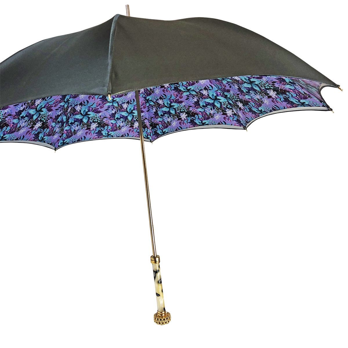 Exclusive Stunning Grey Umbrella with Light Purple Interior
