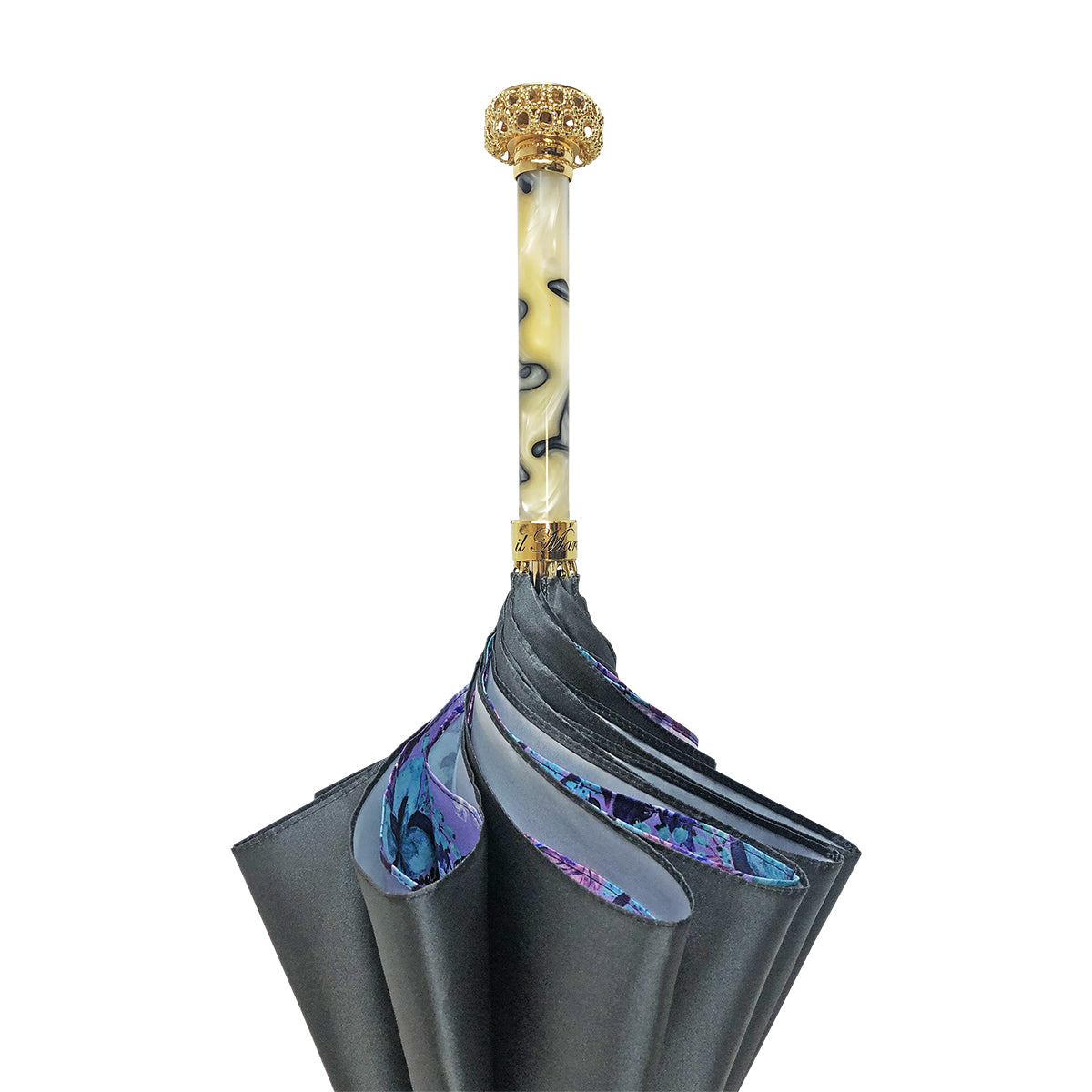 Exclusive Stunning Grey Umbrella with Light Purple Interior