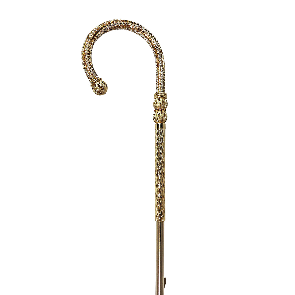 Luxury Peacock Umbrella with Swarovski Handle and Gold Accents