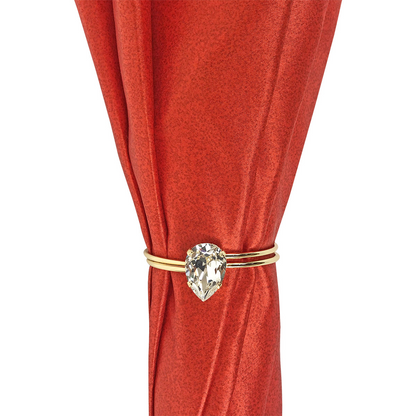 Luxury Red Umbrella with Egyptian Interior and 24K Gold Crystal Handle