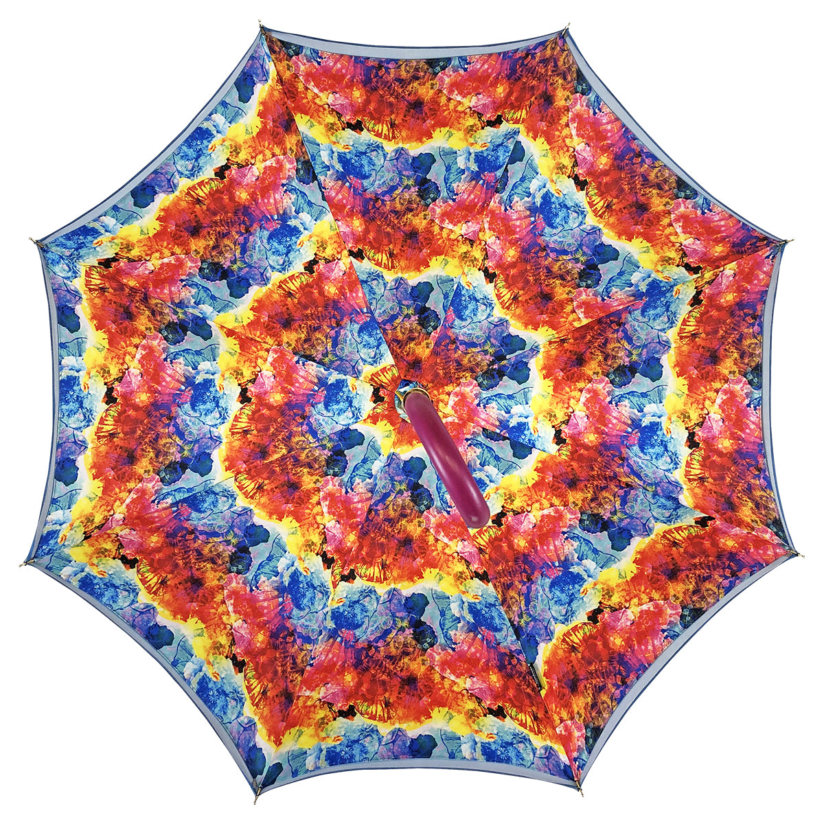 Handmade Unique Design Umbrella in Multicolor Satin Fabric