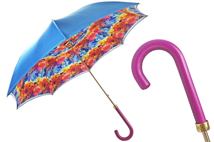 Handmade Unique Design Umbrella in Multicolor Satin Fabric
