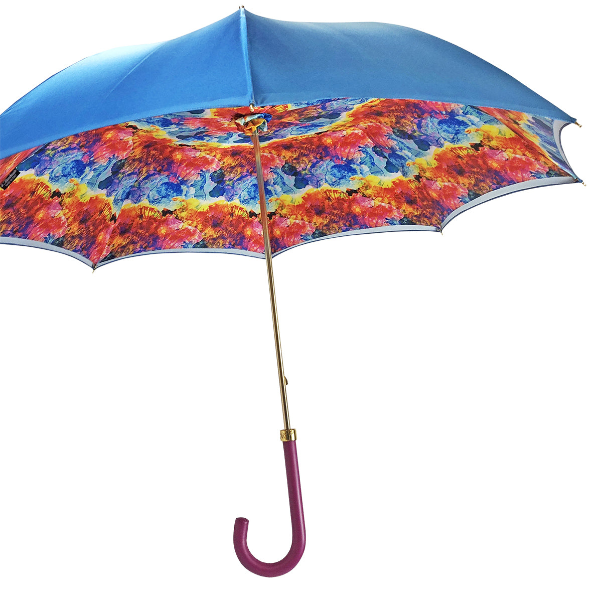 Handmade Unique Design Umbrella in Multicolor Satin Fabric