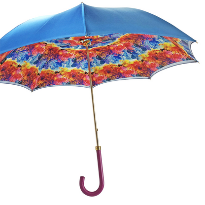 Handmade Unique Design Umbrella in Multicolor Satin Fabric