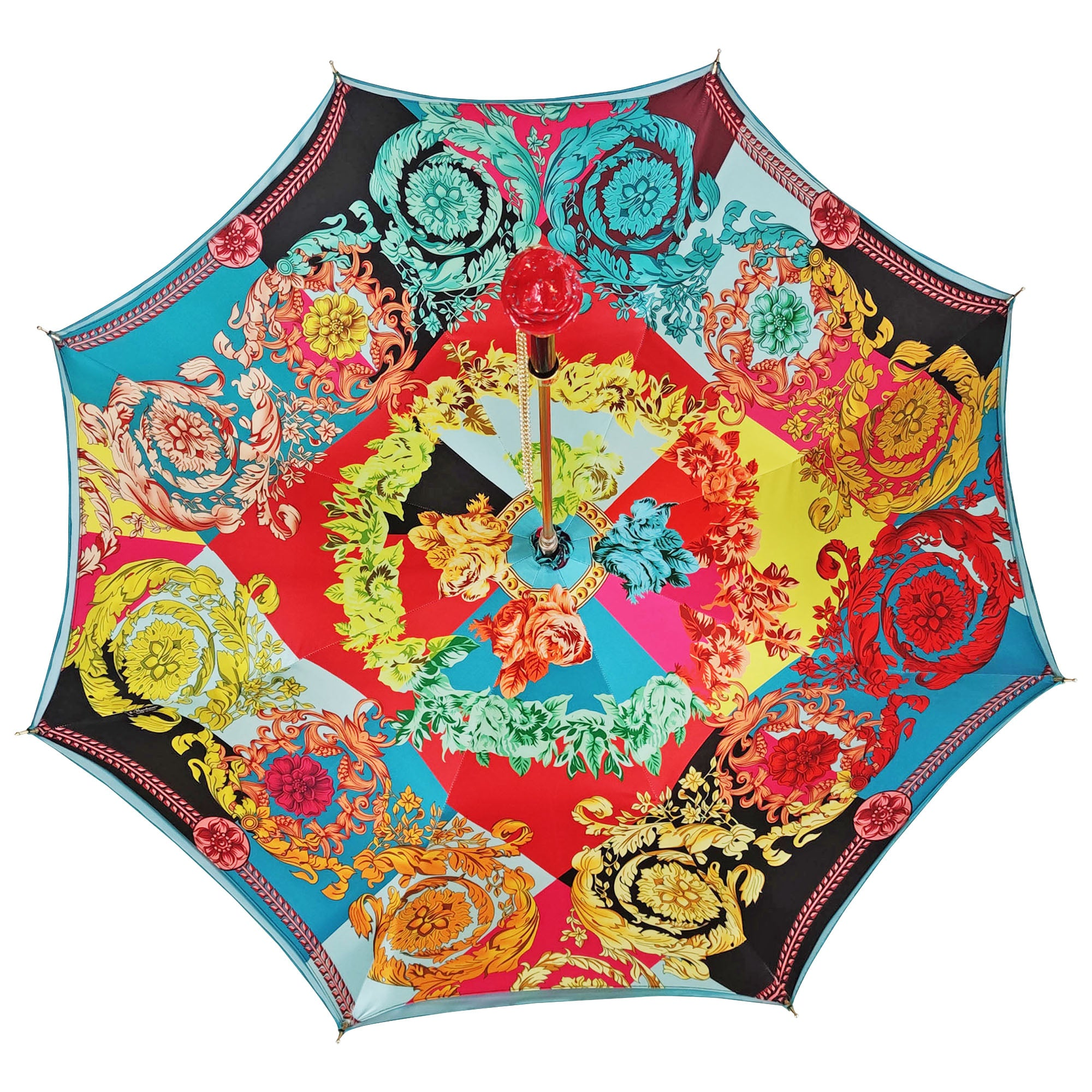 Handcrafted Exclusive Umbrella with Colorful Sicily Design