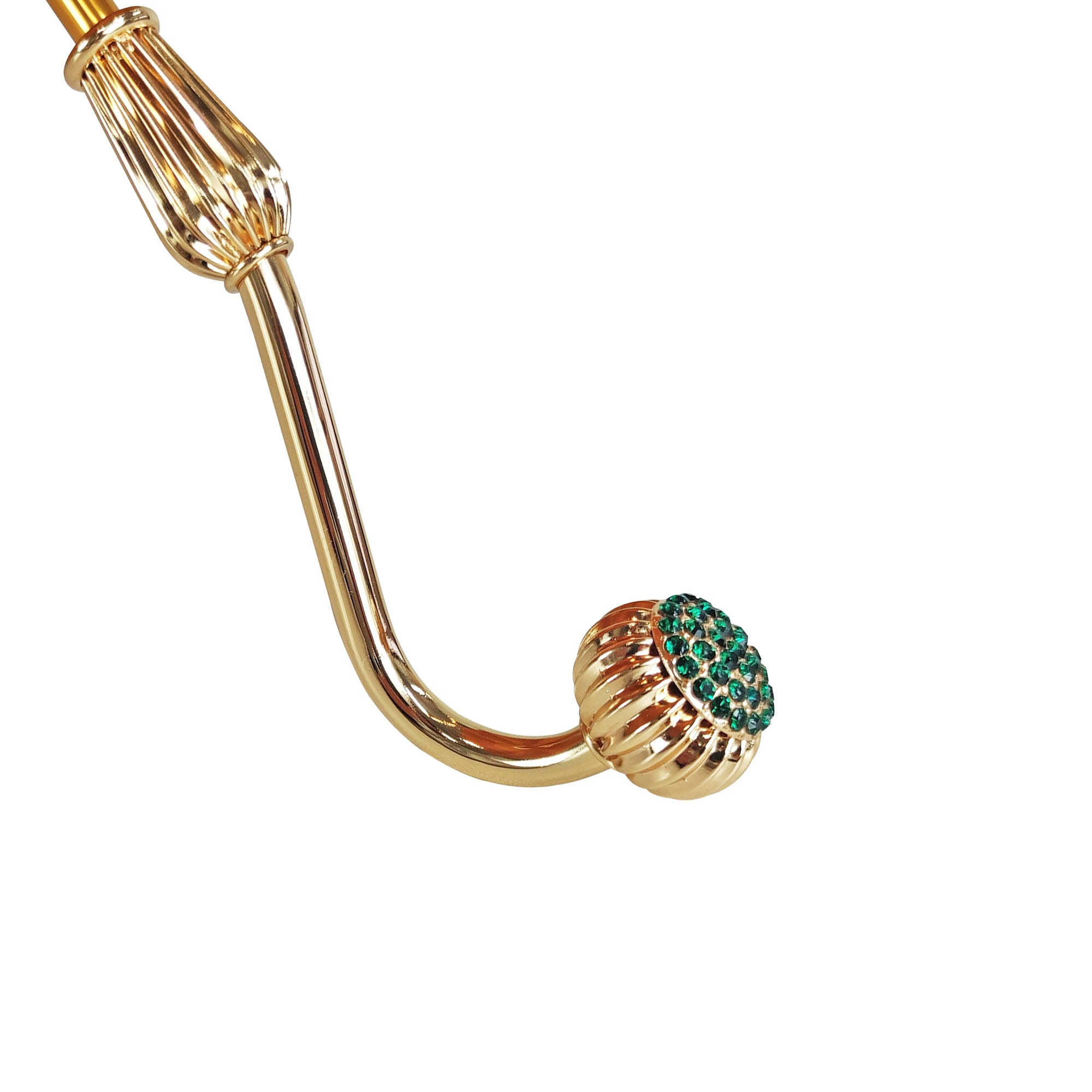 Original Abstract Design Gold-Plated Handle Green Umbrella