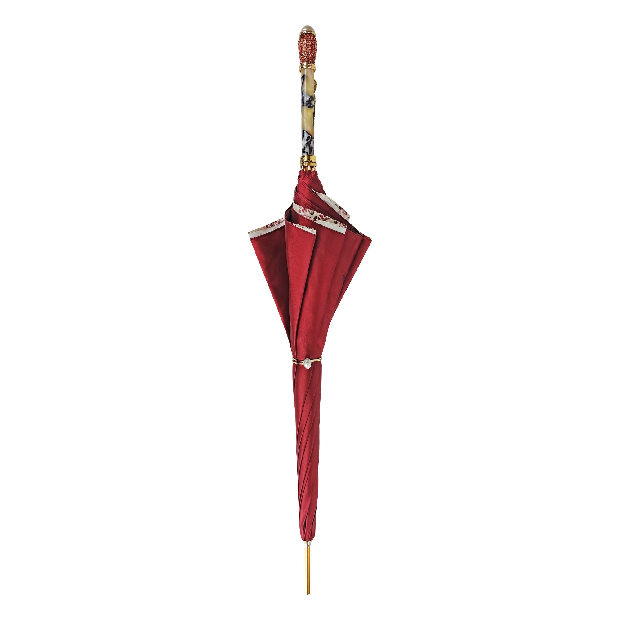 Damask Collection Premium Umbrella – Luxurious 24K Gold-Plated Handle