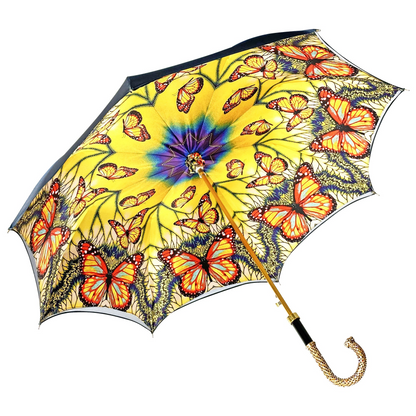 Handcrafted Beautiful Double Canopy Umbrella with Butterfly Design