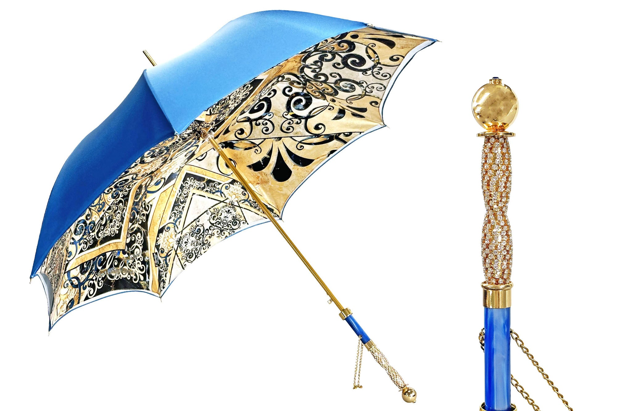 Elegant Handmade Umbrella with Exclusive Majolica Design