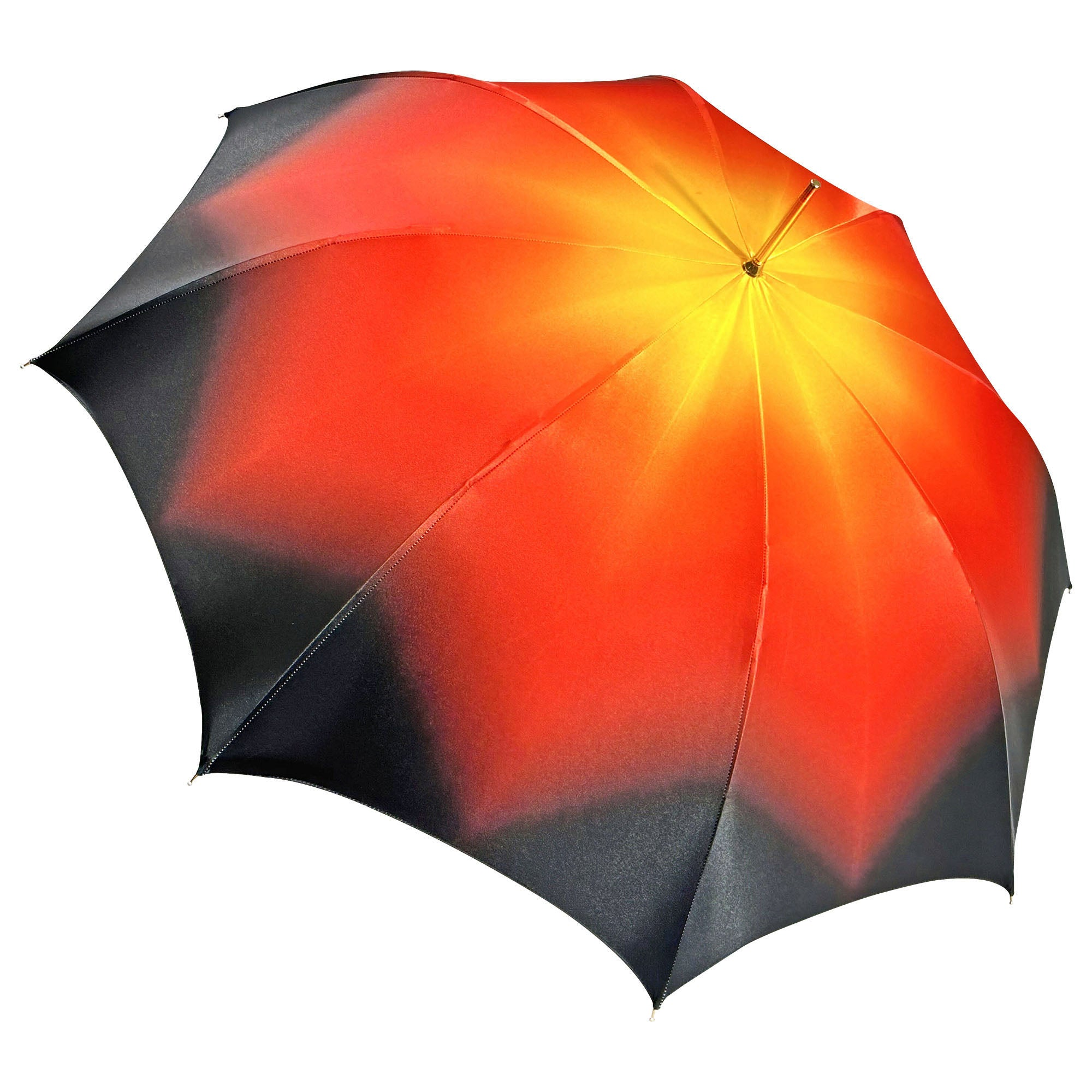 Red Crystal Accents Luxurious Red Umbrella with 24K Gold Bee Handle