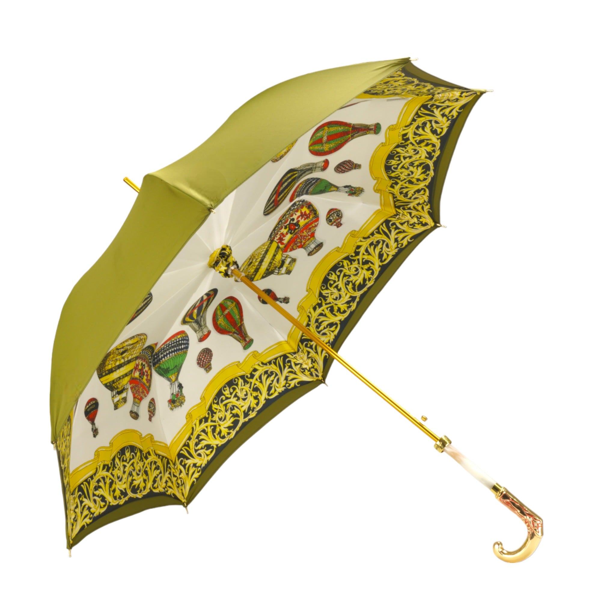 Exclusive Hot Air Balloon Design Umbrella with Gold-Plated Handle