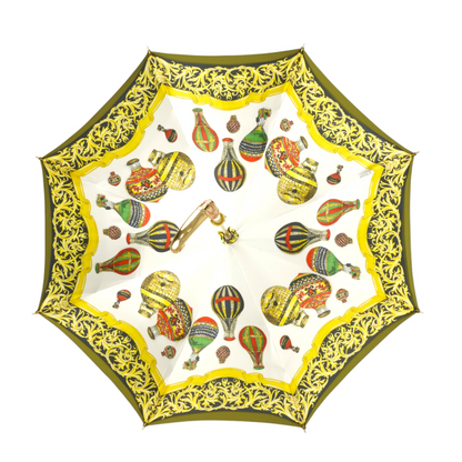 Exclusive Hot Air Balloon Design Umbrella with Gold-Plated Handle