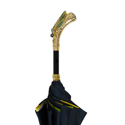 Exquisite Hand-Painted Dragonfly Handle Exclusive Italian Umbrella