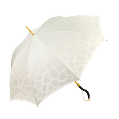Chic Black and Cream Umbrella with Stylish Chain Handle