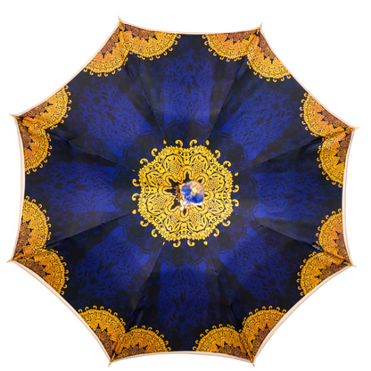 Exclusive Design Umbrella with Hand-Painted Golden Wolf
