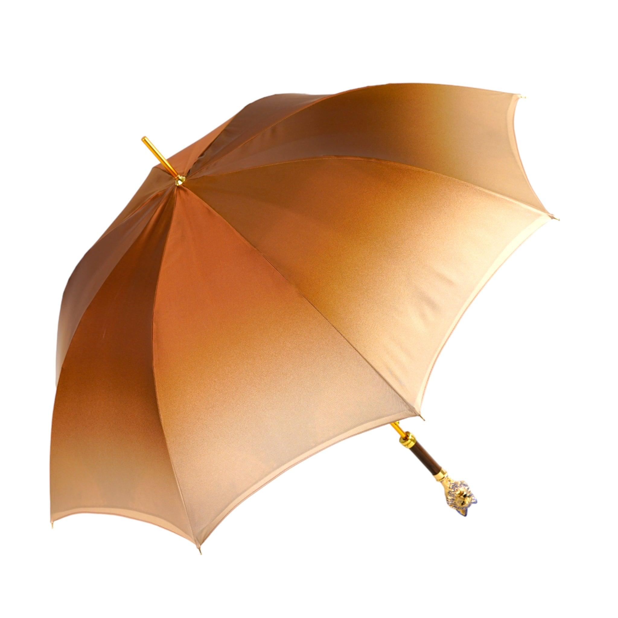 Exclusive Design Umbrella with Hand-Painted Golden Wolf