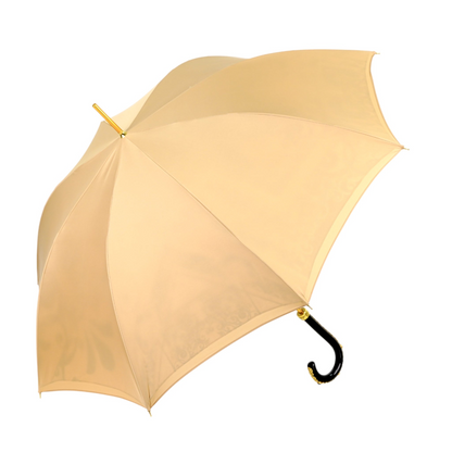 Handmade Sleek Italian Majolica Umbrella with Gold Filigree Handle