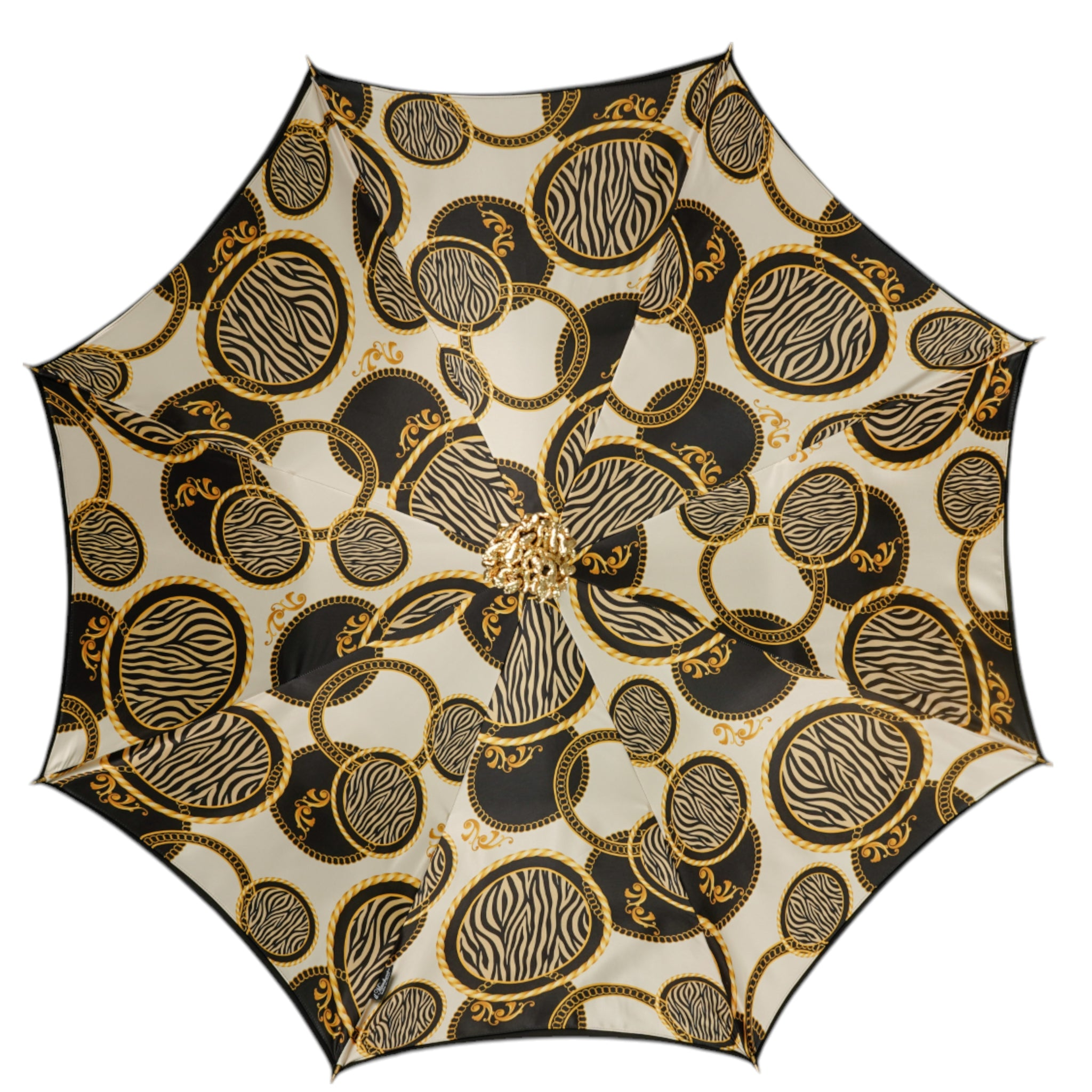 Luxury Satin Umbrella with 24K Gold-Plated Medusa Handle