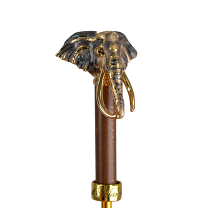 Chic Golden Elephant Umbrella for a Bold and Exotic Look
