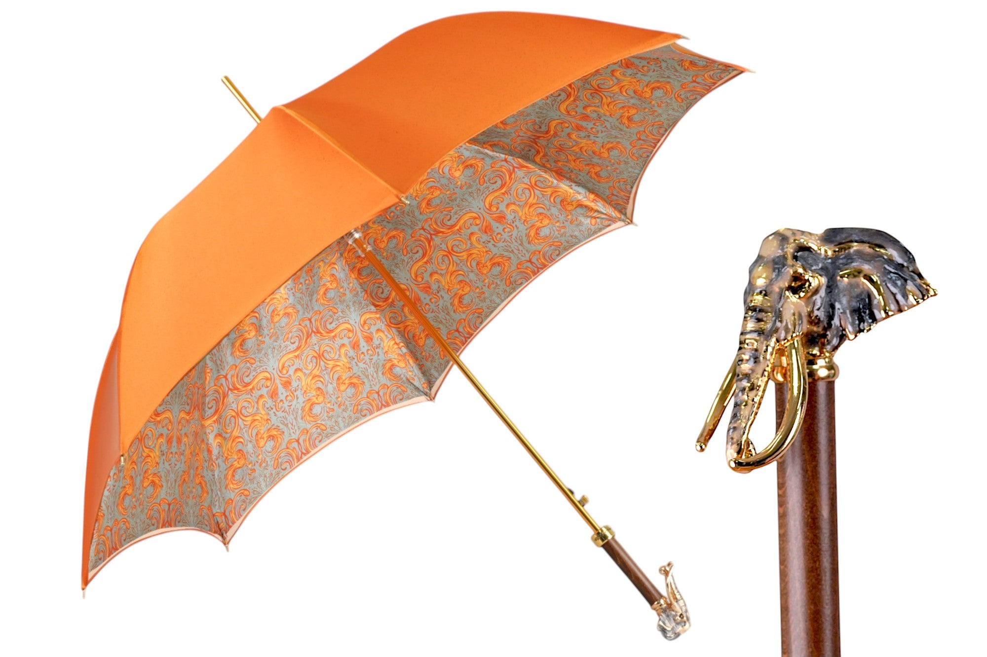Chic Golden Elephant Umbrella for a Bold and Exotic Look
