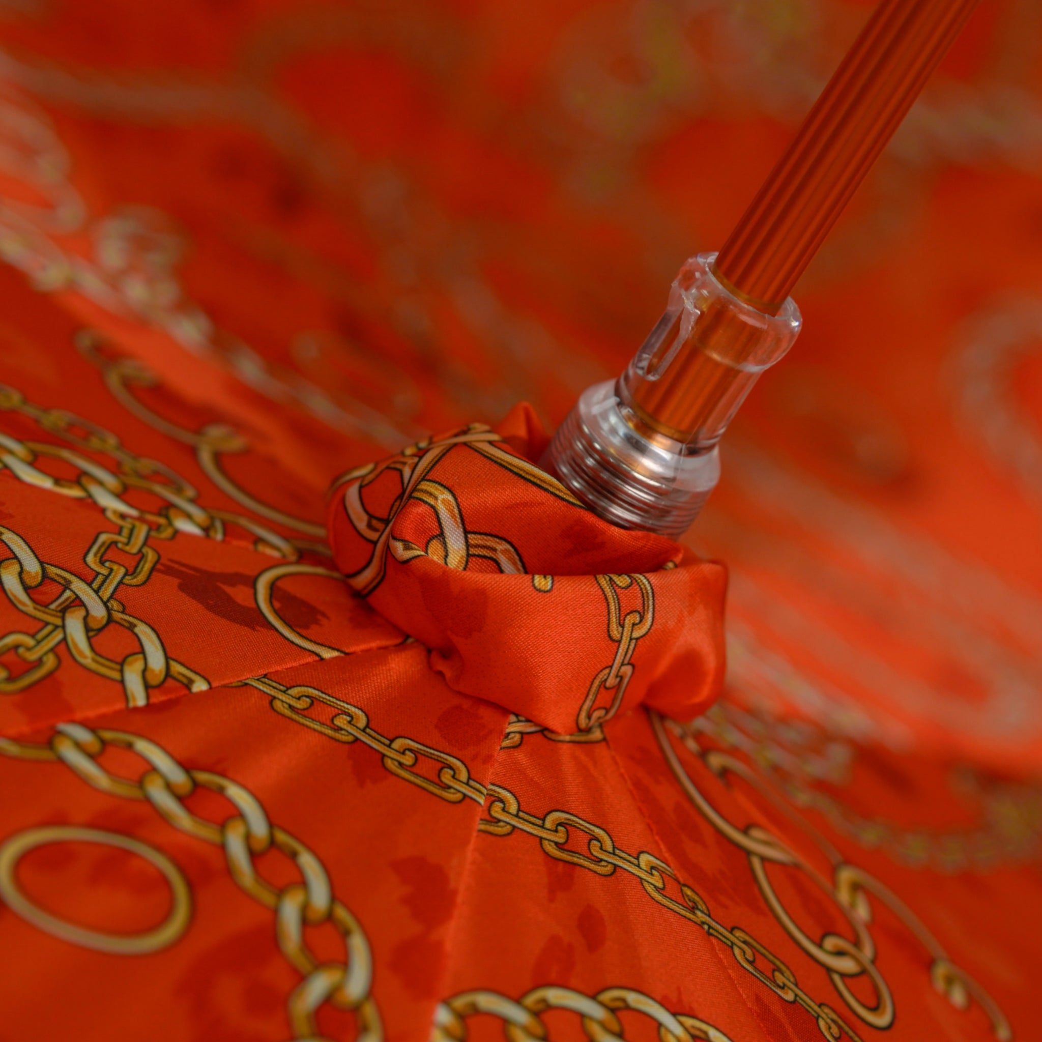 Red Umbrella with Gold Chihuahua Handle - Chic Companion