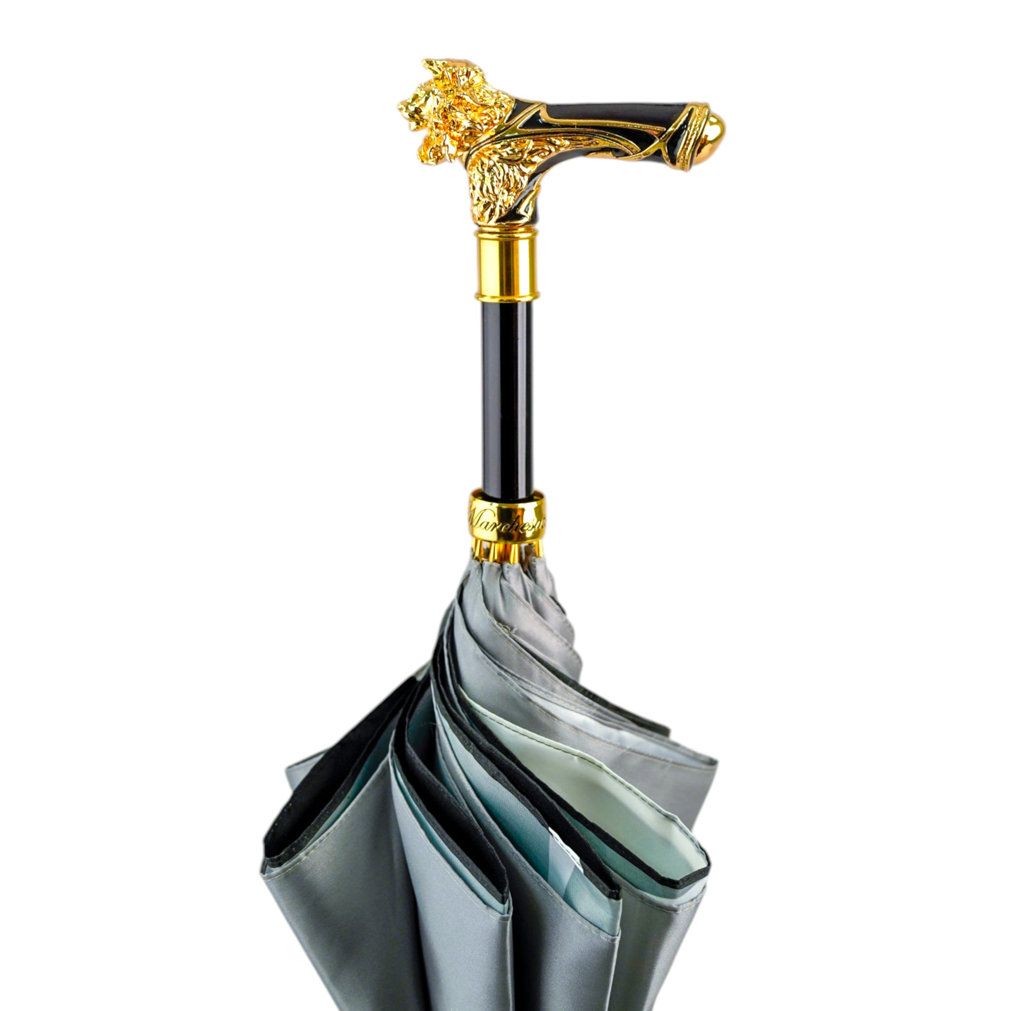 Luxury Lion-Handle Umbrella with 24K Gold Finish – Limited Edition