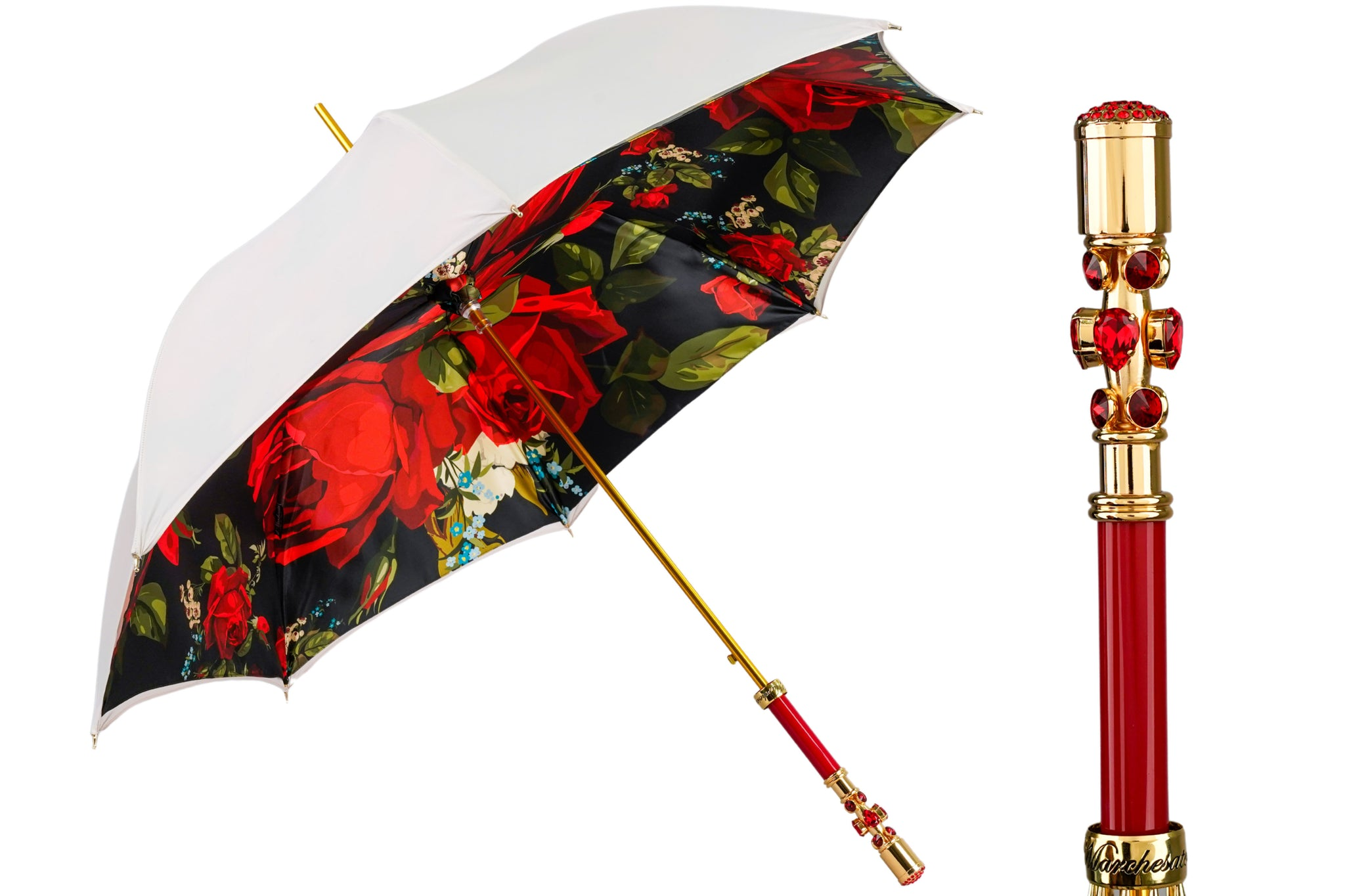 The Royal Rose Interior Umbrella – Elegance in Full Bloom