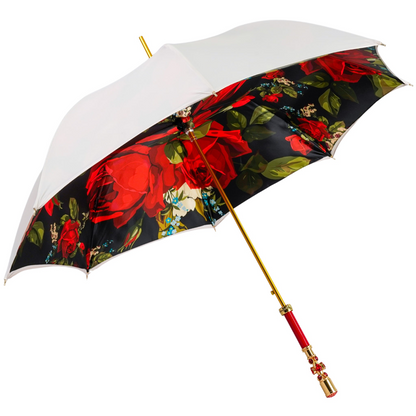 The Royal Rose Interior Umbrella – Elegance in Full Bloom