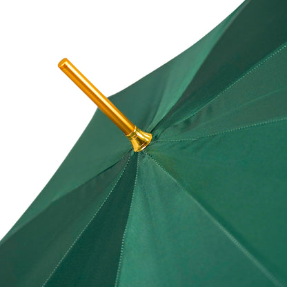 Peacock-Inspired Umbrella with Blue Ostrich Leather Handle