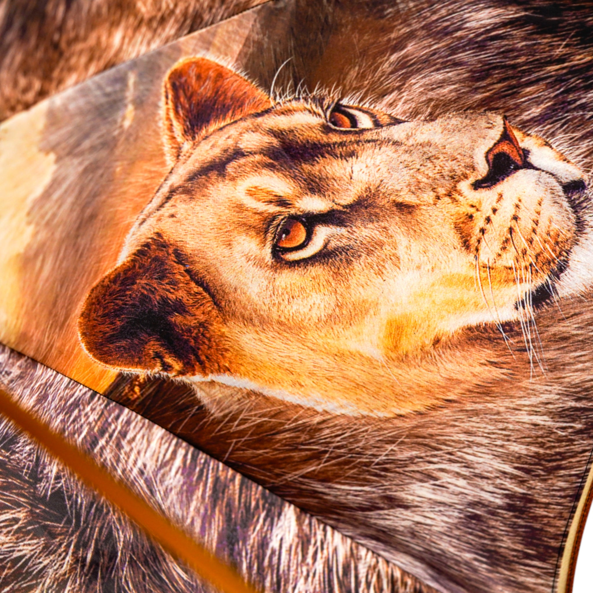 Handcrafted Luxury Umbrella with 24K Gold-Plated Lion Handle