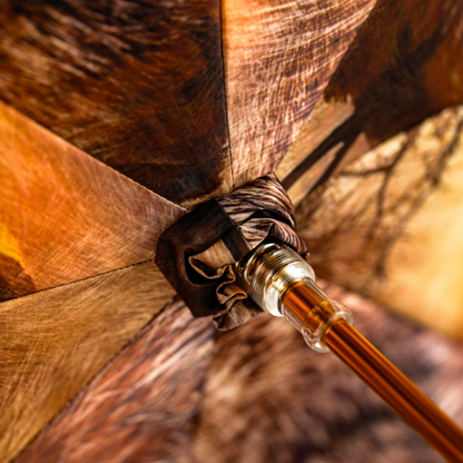 Handcrafted Luxury Umbrella with 24K Gold-Plated Lion Handle