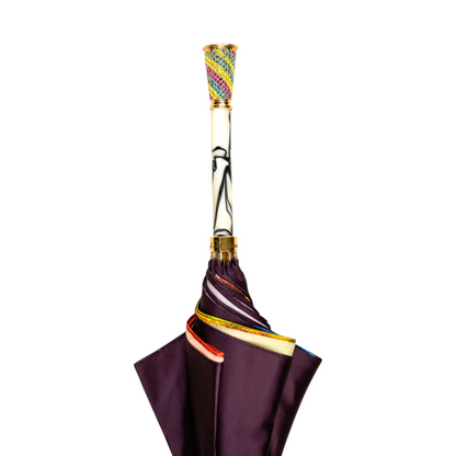 24K Gold-Plated Handle with Crystals - Handcrafted in Italy