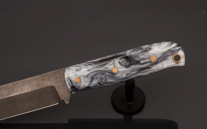 Exclusive Tactical Knife Steel with Acrylic Handle and MOLLE Sheath