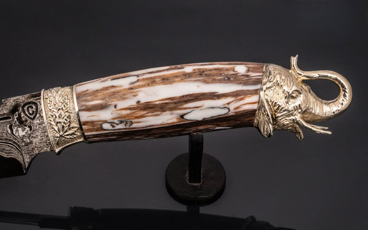handcrafted elephant art knife