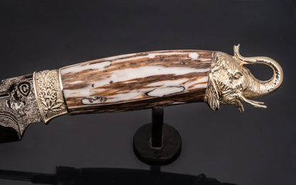 handcrafted elephant art knife