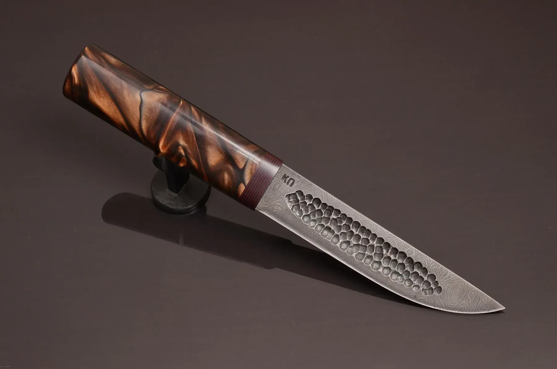 Handmade Yakut Knife – Damascus Steel Blade with Acrylic Handle - Elegant Knives